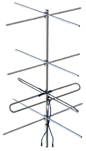 FM Radio cross polarised, high powered 4 element Yagi, 304 stainless steel, 87.5-108MHz, specify 4%, 2kW, 6dBd – 3.7m